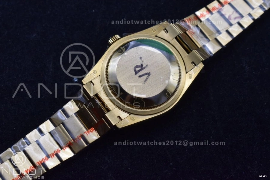 Faded with Square V5 DayDate 904L Diamond vr3255 Steel on YG 692 President Bracelet Reliable Best Edition Green 36 Dial (Gain Weight) QF 0718